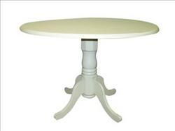42" Round Drop Leaf Table - Antique Ivory