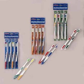 4 Pack Toothbrush Set-Each In Single Pack Assorted Case Pack 72toothbrush 