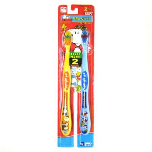 Peanuts Toothbrushes Soft Twin Pack Case Pack 6