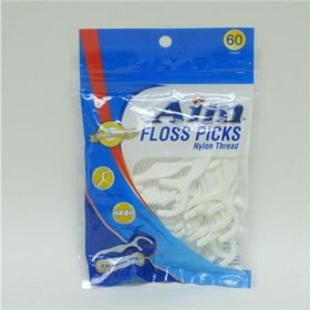 Aim 60 ct Floss Picks Nylon Thread Case Pack 12