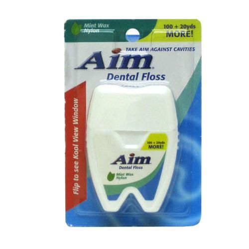 Aim 100+20 yards Mint Waxed Floss Case Pack 12