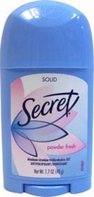 Secret Solid Deodorant 1.7 oz Powder Case Pack 12