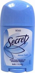 Secret Solid Deodorant 1.7 oz Shower Fresh Case Pack 24secret 