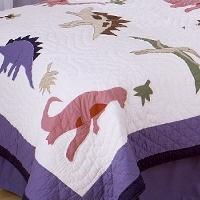 Dinosaurs Twin Quilt with Pillow Sham