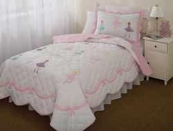 Ballet Party Full / Queen Quilt with 2 Shams