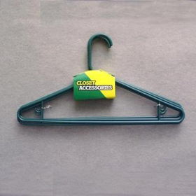 5 Pack Green Plastic Hangers Case Pack 36
