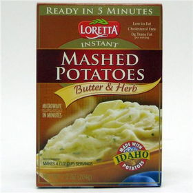 Loretta Herb & Butter Mashed Potatoes 12/7.2 Oz. Case Pack 12