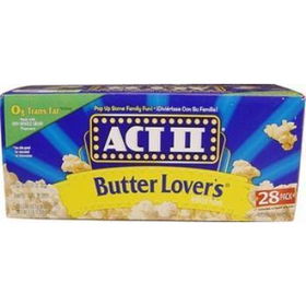 Act II Butter Lovers Popcorn 3.3 Oz Case Pack 140