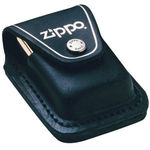 Leather Lighter Pouch w/Loop, Black