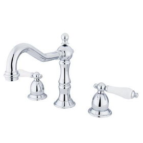 Kingston Brass Two Handle 8 in. to 16 in. Widespread Lavatory Faucet with Brass Pop-up Drain KS1971PL, Chromekingston 
