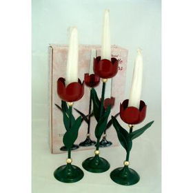 3 Piece Tulip Candle Holder Case Pack 24