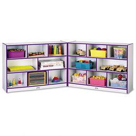 Jonti-Craft 0369JCWW004 - Rainbow Accents Fold-n-Lock Storage Unit, 48w x 15d x 35-1/2h, Purple