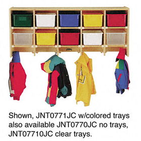 Jonti-Craft 0771JC - Wall-Mount Coated Locker, 48w x 15-1/2d x 20h, Blue/Green/Red/White/Yellow