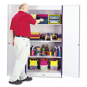 Jonti-Craft 5950JC004 - Rainbow Accents Deluxe Classroom Closet, 36w x 24d x 72h, Purple