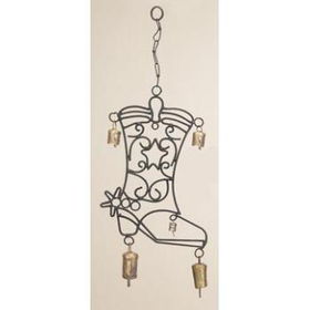 Metal Cowboy Boot Wind Chime Case Pack 6