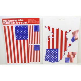 US Flag Window Clings Case Pack 144