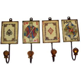 8 7/8" Playing Card Wall Hook Case Pack 16playing 