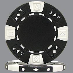 100 Ace/King Suited Poker Chips - Black