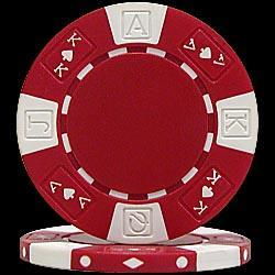 100 Ace/King Suited Poker Chips - Redace 