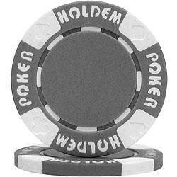 100 Suit Holdem Poker Chips - Gray