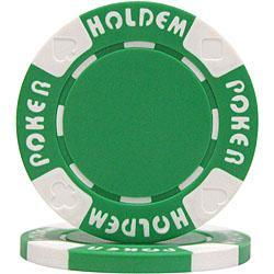 100 Suit Holdem Poker Chips - Greensuit 