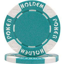 100 Suit Holdem Poker Chips - Light Bluesuit 