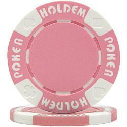 100 Suit Holdem Poker Chips - Pink