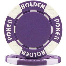 100 Suit Holdem Poker Chips - Purplesuit 