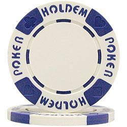100 Suit Holdem Poker Chips - White