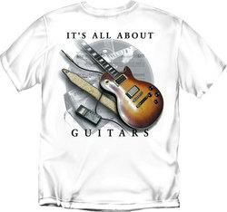 It's All About Guitars T-Shirt (White)guitars 