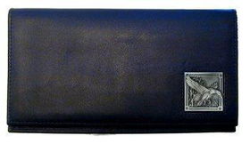 Deluxe Leather Checkbook Cover - Mallard Ducksleather 