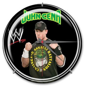 WWE JOHN CENA GLASS BUBBLE CLOCK. CASE PACK OF 4 PCSwwe 