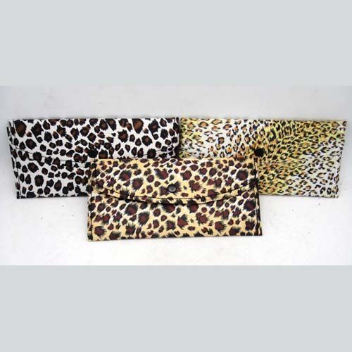 Leopard Print Ladies Wallet Mirror Case Pack 48
