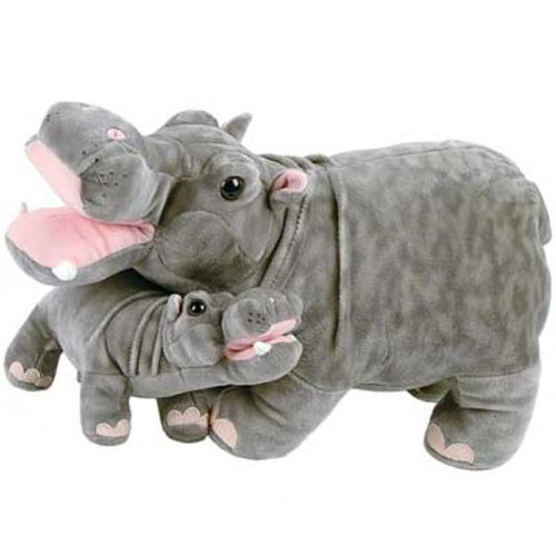 18"" Mama With Baby Hippo Case Pack 4