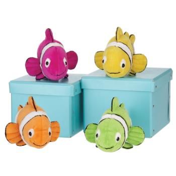 7.5"" 4 Assorted Color Plush Clown Fish Case Pack 36