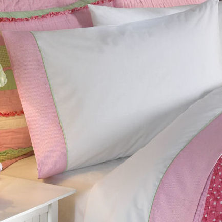 Annas Ruffle Pink Twin Sheet Set