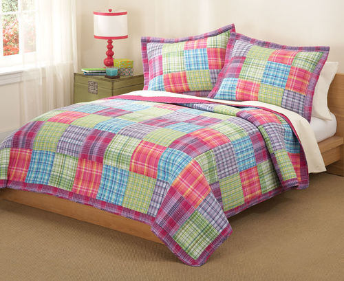 Kelsey Pink Twin Quilt with Pillow Sham