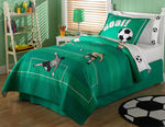 Soccer Full / Queen Quilt with 2 Shams