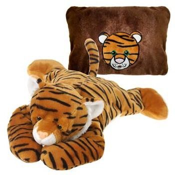 18"" Tiger Peek-A-Boo Pillow Case Pack 6