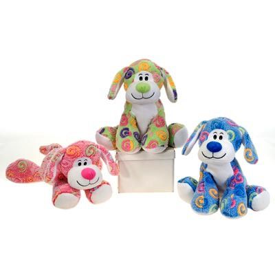 12.5"" 3 Asst. Color Swirl Dogs Case Pack 12