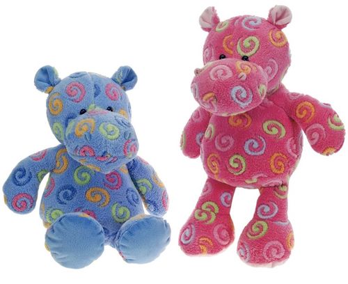 18"" 2 Asst. Color Swirl Cuddle Hippos Case Pack 12