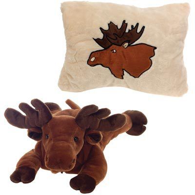 18"" Moose- Peek-A- Boo Pillow Case Pack 6