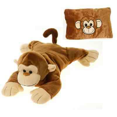 18"" Monkey Peek-A-Boo Pillow Case Pack 6