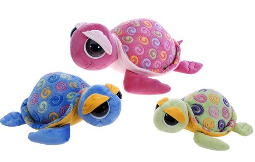 15"" 3 Assorted Big Eyes Swirl Turtles Case Pack 24
