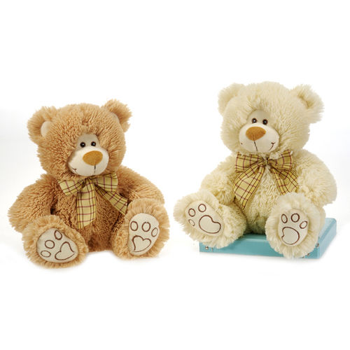 9.5"" 2 Assorted Sitting Bears W/ Ribbon Case Pack 24