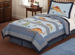 Dino Dave Blue Twin Bed Skirt