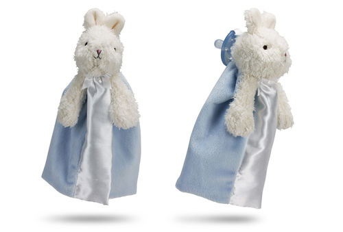 First Friends Blue Bunny with Pacifier - The Friendly Pacifier