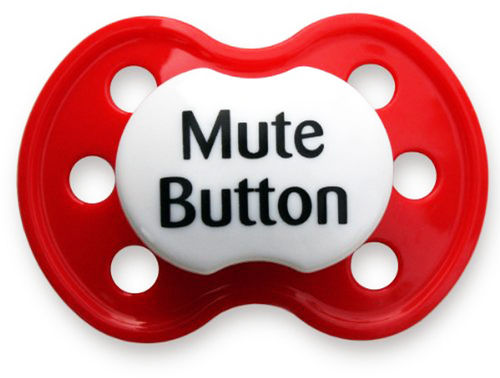 BooginHead Mute Button Red Pacifier