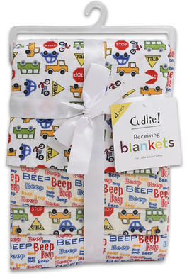 4Pk Receiving Blankets New Born Infants Case Pack 12