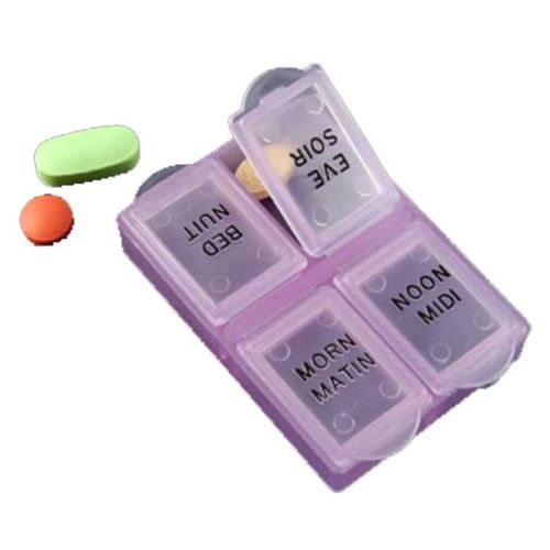 Daily 4-Compartment Pill Organizer Case Pack 100